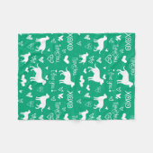 Labrador Retriever Blanket with Heart Doodles  フリースブランケット (正面(横))