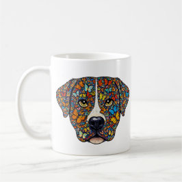 Labrador Retriever Butterfly Kaleidoscope Portrait コーヒーマグカップ