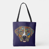 Labrador Retriever Butterfly Kaleidoscope Portrait トートバッグ (裏面)