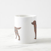 Labrador Retriever Butterfly Silhouette Dog Lover コーヒーマグカップ (中央)