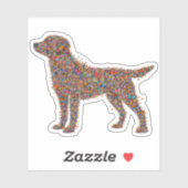 Labrador Retriever Butterfly Silhouette Dog Lover シール (シート)