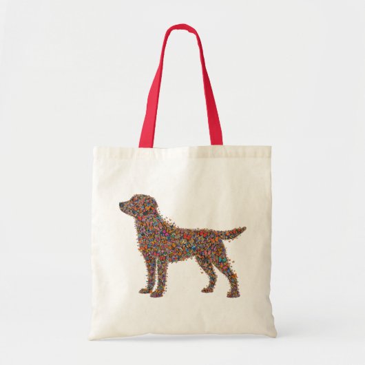 Labrador Retriever Butterfly Silhouette Dog Lover  トートバッグ (正面)