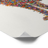 Labrador Retriever Butterfly Silhouette Dog Lover ポスター (角)