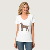 Labrador Retriever Butterfly Silhouette Dog Lover Tシャツ (正面フル)