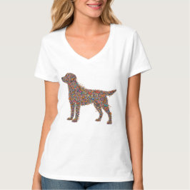 Labrador Retriever Butterfly Silhouette Dog Lover Tシャツ