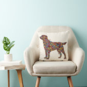 Labrador Retriever Butterfly Silhouette | Dog Mama クッション (椅子)