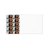 Labrador Retriever Chocolate Tiles BG ラベル (正面)