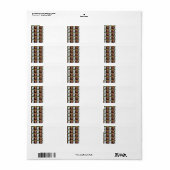 Labrador Retriever Chocolate Tiles BG ラベル (フルシート)