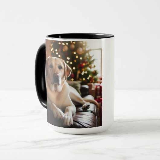 Labrador Retriever Christmas Coffee Mug Cup マグカップ (正面左)