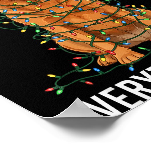 Labrador Retriever Christmas I'm Fine Everything I ポスター (角)