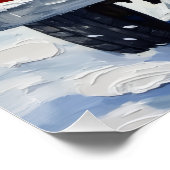 Labrador Retriever Christmas Red Truck Holiday ポスター (コーナー)