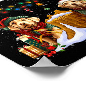 Labrador Retriever Christmas Tree Decorations Dog  ポスター (角)