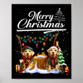 Labrador Retriever Christmas Tree Decorations Dog ポスター (正面)