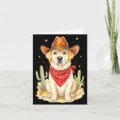 Labrador Retriever Cowboy Dog Western Llabrador Co カード (正面)