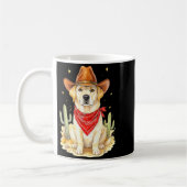 Labrador Retriever Cowboy Dog Western Llabrador Co コーヒーマグカップ (左)