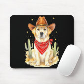 Labrador Retriever Cowboy Dog Western Llabrador Co マウスパッド (マウス)