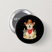 Labrador Retriever Cowboy Dog Western Llabrador Co 缶バッジ (正面&裏面)