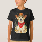 Labrador Retriever Cowboy Dog Western Llabrador Co Tシャツ (正面)