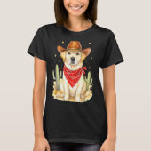 Labrador Retriever Cowboy Dog Western Llabrador Co Tシャツ (正面)