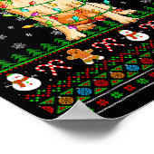 Labrador Retriever Dog Christmas Lights Ugly Sweat ポスター (角)