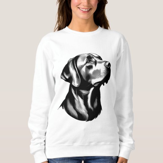 Labrador Retriever Dog Mom Illustration Sweatshirt スウェットシャツ (正面)