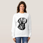 Labrador Retriever Dog Mom Illustration Sweatshirt スウェットシャツ (正面フル)