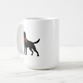 Labrador Retriever Dog Silhouette Coffee Mug コーヒーマグカップ (正面左)