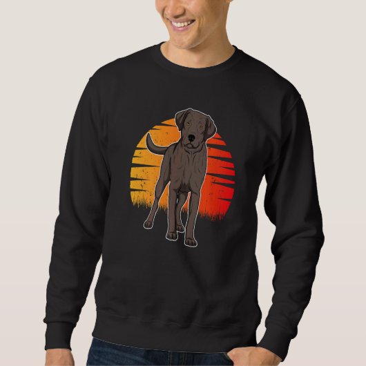 Labrador Retriever Dog Sunset  23 スウェットシャツ (正面)