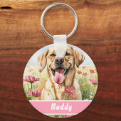 Labrador Retriever Dog Tag – Custom Info キーホルダー (正面)