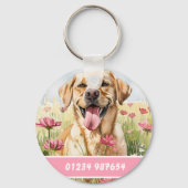 Labrador Retriever Dog Tag – Custom Info キーホルダー (裏面)