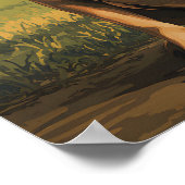 Labrador Retriever Dog Vintage Art ポスター (角)