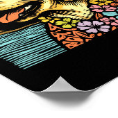 Labrador Retriever Floral Trocal Summer Vibes Hawa ポスター (角)