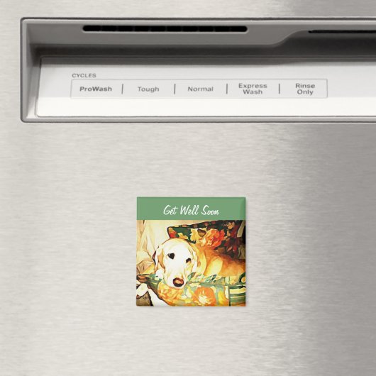 Labrador Retriever Get Well Magnet マグネット (インサイチュ (食洗機))