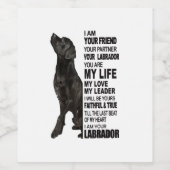 Labrador Retriever Gifts  Black Lab Face Picture ワインラベル (シングルラベル)