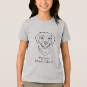 Labrador Retriever. Happiness, Retriever Edition! トライブレンドTシャツ (正面)