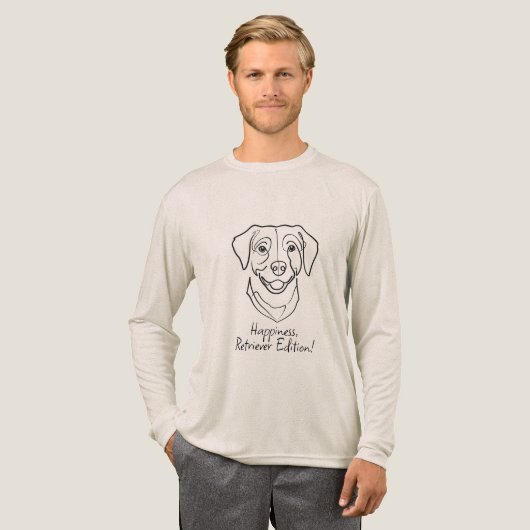 Labrador Retriever. Happiness, Retriever Edition! トライブレンドTシャツ (正面全体)