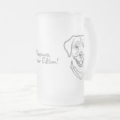 Labrador Retriever. Happiness, Retriever Edition! フロストグラスビールジョッキ (正面右)