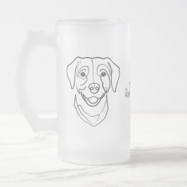 Labrador Retriever. Happiness, Retriever Edition! フロストグラスビールジョッキ