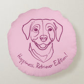 Labrador Retriever. Happiness, Retriever Edition! ラウンドクッション (裏面)