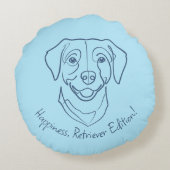 Labrador Retriever. Happiness, Retriever Edition! ラウンドクッション (裏面)