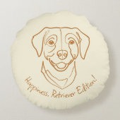 Labrador Retriever. Happiness, Retriever Edition! ラウンドクッション (裏面)