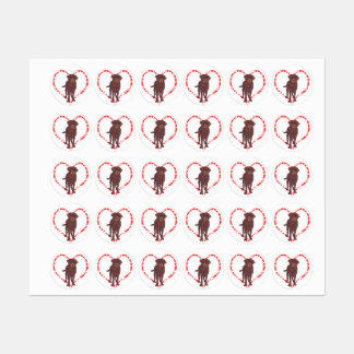 LABRADOR RETRIEVER HEART ラベル