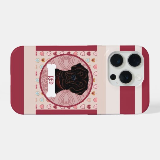 Labrador Retriever Heart iPhone 11 Pro Case  iPhoneケース (裏面横)