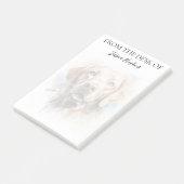 Labrador Retriever Lover Monogrammed Dog ポストイット (アングル)