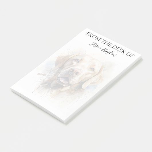 Labrador Retriever Lover Monogrammed Dog ポストイット (アングル)