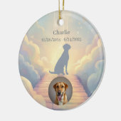Labrador Retriever Memorial Ornament – Add Photo セラミックオーナメント (左)