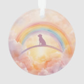 Labrador Retriever Memorial Ornament – Rainbow オーナメント (裏面)