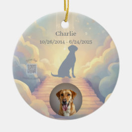 Labrador Retriever Memorial Ornament Rainbow セラミックオーナメント