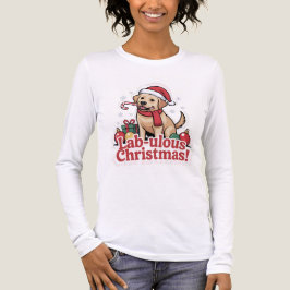 Labrador retriever merry Christmas トライブレンドTシャツ