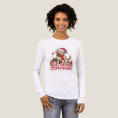 Labrador retriever merry Christmas  トライブレンドＴシャツ (正面全体)